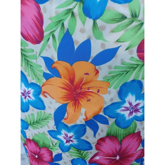 Vtg SAG HARBOR Womens Wrap Floral Skirt Sz L Y2K Hawaiian - Picture 2 of 9